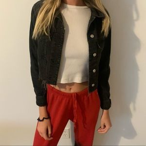 topshop cropped denim jacket